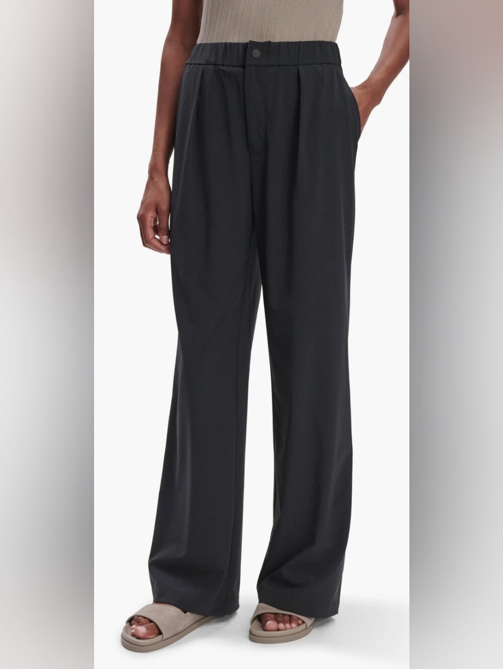 Varley Kayson Wide-Leg Black Women’s Pants